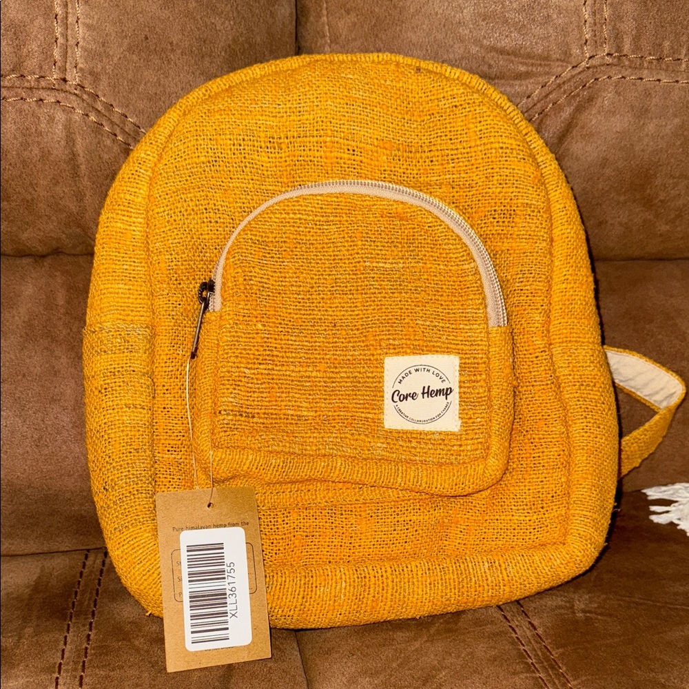 Core Hemp Made With Love Yellow Backpack